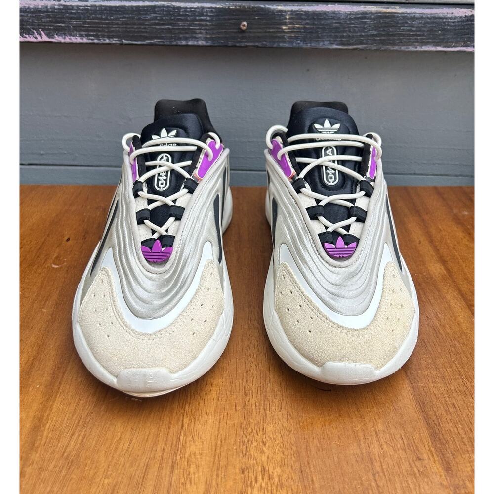 Adidas Ozelia Sneakers Womens Size 9 White Black Purple Adiprene Running Shoes - Picture 5 of 9